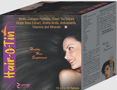 Collagen peptide 175mg+Grape seed Ext 10mg + Green tea extract 10mg + Calcium pantothenate 10mg+ Nicotinamide 20mg + vitamin c 15mg+ Biotin 10mg + choline bitartrate 10mg + Inositol 10mg + folic acid 0.2mg + vitamin B6 1.5 mg + Methionine 40mg + cystenie 10mg +lysine 10mg + zinc 7.5mg +copper 1.7mg +silica 2mg + selenium 0.05mg
