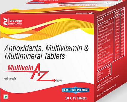 Each film coated tablets contains approximately:-Nicotinamide 16.37mg + D-alpha Tocopheryl Acetate (Vitamin E) 10.00mg +D-Pantothenate, calcium 5.00mg + Pyridoxine Hydrochloride (Vitamin B6 ) 1.94 mg +Thiamine Mononitrate (Vitamin B1) 1.38mg +Riboflavin (Vitamin B2 ) 1.28mg + Vitamin A 461.50 mg + Folic Acid 160.00mcg + Cyanocobalamin (Vitamin B12) 0.80 mcg+zinc 10.80mg + Copper 1.80 mg + Manganese 1.40 mg + Chromium 45.00mcg + Selenium 36.00mcg