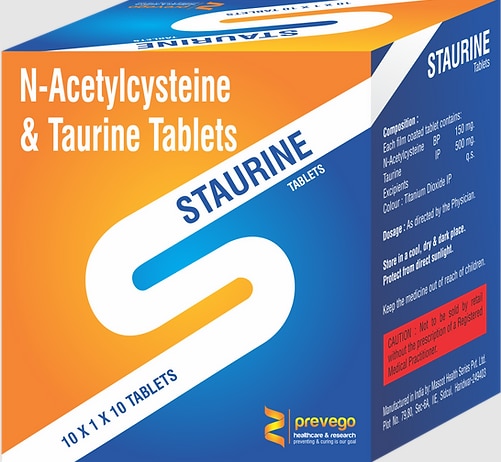 Each film coated tablets contains: N-ACETYLCYSTEINE 150 MG+ TAURINE 500 MG..