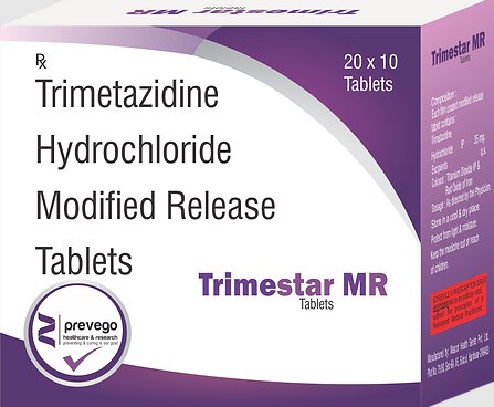Trimestar MR Tablet is an anti-anginal medicine used for treating heart-related chest pain (angina). It prevents new attacks of angina but does not stop an acute attack once it has started. It can be used alone or in combination with some other medicines.