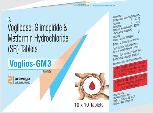 Voglios GM 3Tablet SR belongs to a category of medicines known as anti-diabetic drugs. It is a combination of medicines used to treat type 2 diabetes mellitus in adults. It helps control blood sugar levels in people with diabetes.