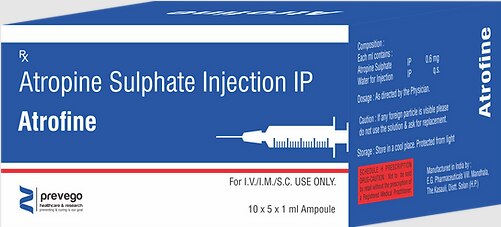 Atrofine Injection is used to treat bradycardia (slow heart rate). It helps to restore normal heartbeat in cardiac arrest cases. This injection is also given before general anesthesia to reduce saliva secretions. It even works as an antidote to some insecticide poisoning.