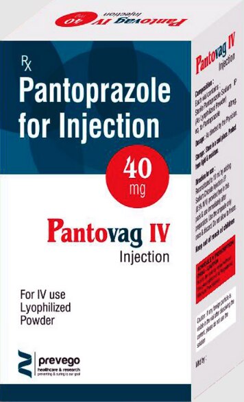 Pantovag IV Injection is a medicine that reduces the amount of acid produced in your stomach. It is used for treating acid-related diseases of the stomach and intestine such as acid reflux, indigestion, peptic ulcer disease, and some other stomach conditions associated with excessive acid production.