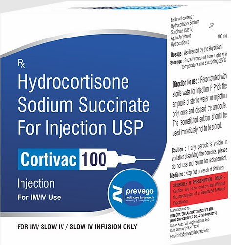 Cortivac 100 Injection belongs to a group of medicines called corticosteroids. It is used to treat a variety of diseases and conditions such as severe allergic reactions, allergic conditions, cancer, and skin and eye disorders. It is used for the treatment of conditions that need a quick response.