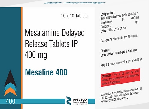 MESALINE 400 Tablet DR is an anti-inflammatory medicine used to treat a type of bowel disease known as ulcerative colitis. It helps to reduce symptoms such as diarrhea, bleeding and stomach pain by reducing inflammation in the bowel.