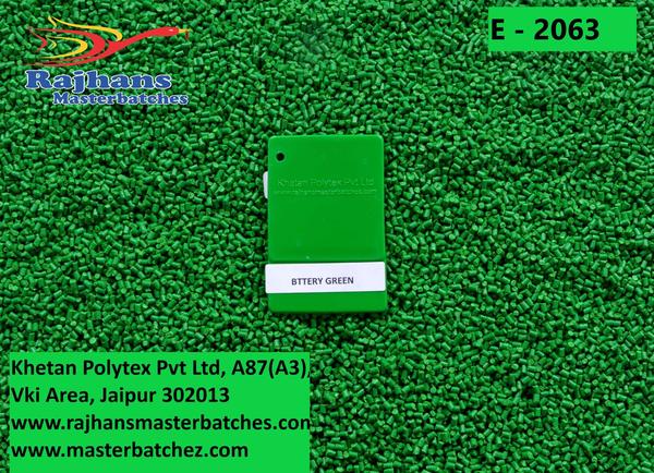 GREEN E-2063 HAS DARK OPACKED GREEN SHADE WITH EXCELLENT DISPERSIBILITY AND EASILY MIXED IN MAXIMUM DOSES.IT HAS EXCELLENT WEATHER FASTNESS AND HEAT STABILITY.