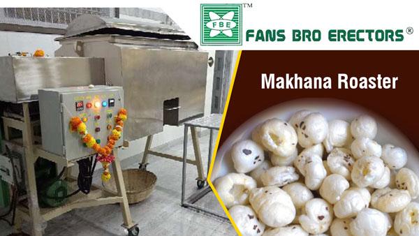 The Makhana Roaster Machine also is known as Fox Seed Roasters are used for roasting types of light weight seed products like Fox Seeds, like Coriander, Fenugreek seeds, etc.The Fox seed Roasters are batch type machines and are supplied as a complete package consisting of process chamber, heating system, Drive unit, & pre wired control panel, and special care is taken to minimize the breaking of fox seeds during the roasting process.heating is achieved through Electrically operated oil immersed heaters, and the heating temperature is controlled through digital temperature controller. The heating temperature can be achieved up to 250 Deg. C.The Constant temperature with constant time gives Consistency in Quality.The Flex Seed Roaster machine utilizes simple contra flow mechanism, which gives best roasting / blending results as every particle equally comes in contact with heating jacket and gets equally roasted.The Flex Seed Roasters are available in complete Stainless Steel or Contact parts in Stainless Steel type constructions and in Higher size machines, can also be fabricated as per customer requirements.Other Details: Item: Seeds roaster machine Usage: Roasting various types of Seeds, Pulses, Grains, Flours, Granules, Semi paste, and Gravy type products.