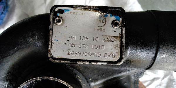 TEL TURBO CHARGER / MAKE : KIRLOSKAR / PART NO : 4H 136 10 0 00 / SL NO : 05 872 0010 / K269706408 08TH / Price : Rs. 18,010