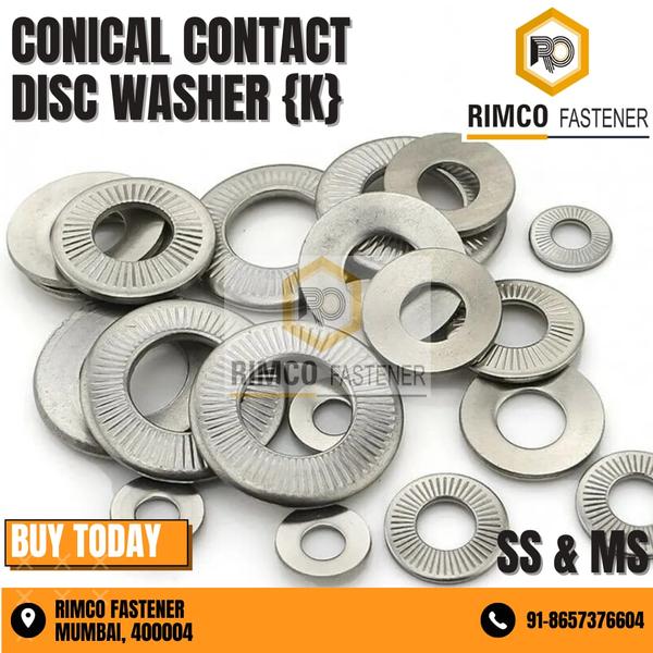 Stainless Steel Conical Contact Washer Knurling Disc
