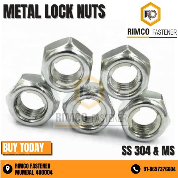STAINLESS STEEL METAL INSERT LOCK NUTS DIN 980