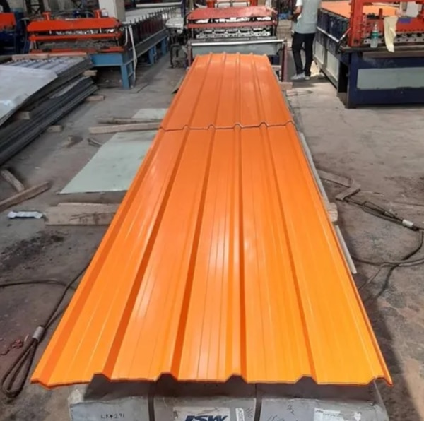 Surface Treatment	Color CoatedThickness	5 mmBrand	JSWColor	OrangeThickness Of Sheet	0.50mmLength	12 ftShape	RectangularThe profile has been specially designed by global experts to ensure high strength anda water-tight roofing solution to ensure leak-proof installations for years to come. 