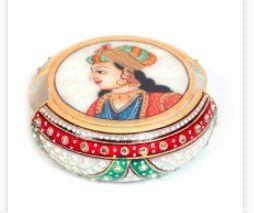 Rather the entire package represents a piece of great artwork that makes it an ideal return gift for any occasion or even for home decor use.It is not just the beautiful hand-painted image of a royal looking woman used on this 6 piece marble meenakari tea coaster that makes it stand out. Rather the entire package represents a piece of great artwork that makes it an ideal handmade gift for any occasion or even as handmade decorative use.