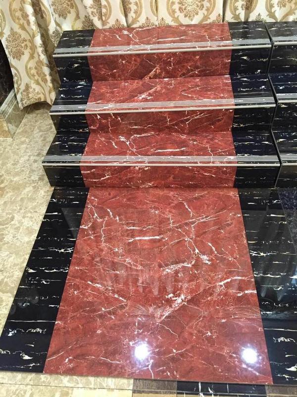 Red&Black Stairs is Made by KGM Stone.