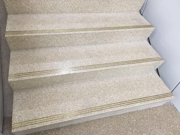 This Stairs is Light Gray Stairs is Made by KGM Stone.