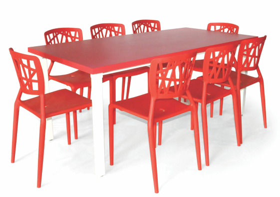 CAFETERIA 8 SEATED TABLE SET