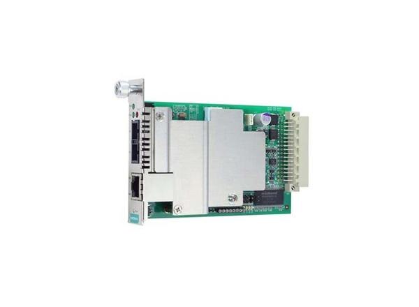  ● LFP (Link Fault Pass-Through) and FEF (Far End Fault) ● Supports store-and-forward mode and pass-through mode ● Auto-negotiation ● Supports IEEE 802.3AH OAM protocol ● Plug and play ● Hot-swappable ● IP-based remote management ● Supports WDM type modulesProduct categoryMedia Convertersub-categoryEthernet to Fiber ConverterPartner nameMoxaSeries nameCSM-400 SeriesAttributesEthernet Port1Fiber Port1Media Converters Type	Ethernet-to-Fiber	Ethernet Interface	1 10/100BaseT(X) Ports(RJ45 connector)	Fiber Port	1 100BaseFX Ports(single-mode SC connector)PoE Ports	–	Combo Ports	–	Input Voltage	12 VDCIP	–	Mounting	–	Dimensions	86.8 x 124.3 x 21 mm(3.42 x 4.89 x 0.83 in)Weight	115 g (0.25 lb)	Housing	–	Operating Temperature	-40 to 75°C (-40 to 167°F)Warranty Period	5 years