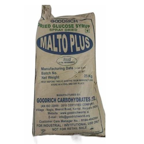 We are leading a Supplier of Glucose Syrup in JaipurA glucose syrup supplier is responsible for providing the food industry with a sweetener that is derived from corn. This product is commonly used in baking and candy making. The supplier must be able to provide a consistent product that meets the food industry's standards. They must also be able to provide customer service and technical support. Glucose syrup is a liquid sweetener made from glucose. It is often used in commercial food production because it is cheaper than sugar and has a longer shelf life. It is also less likely to cause tooth decay than sugar. However, it is not as sweet as sugar and has a slightly different taste.Products Details :-Shelf Life 12 MonthManufacturer Goodrich Carbohydrates LTD.Form PowderPackaging Size 25 kgPackaging Type BagBrand Malto PlusUsage/Application ConfectioneryType Spray Dried