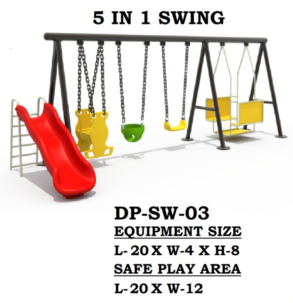 EQUIPMENT MANUFACTURE WITH LLDPE, GI PIPE & SHEET, POWDER COATING, SWING BEARING ASSEMBLIES RUBBER COATED SWING CHAINS, LLDPE SWING SEATS.