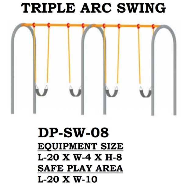 EQUIPMENT MANUFACTURE WITH LLDPE, GI PIPE & SHEET, POWDER COATING, SWING BEARING ASSEMBLIES RUBBER COATED SWING CHAINS, LLDPE SWING SEATS.