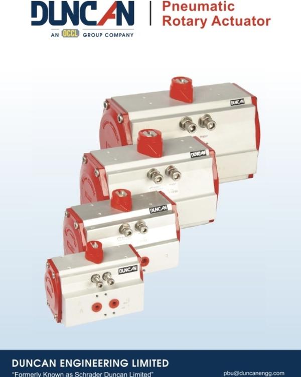 DUNCAN MAKE PNEUMATIC ACTUATOR. FOR MORE QUERIES CONTACT US THROUGH OUR MAIL CENTRALAGENCIES.DELHI@GMAIL.COM OR CALL US ON 7503126000 OR 7503126008 