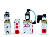 Vertical poppet valves utilize the well proven poppet principle to give high flow rates with short valve travel. Basic valve is of 9.5 mm (3/8