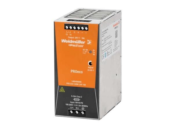  ● Input : 1 – Phase ● Output : 48 VDC-5 A ● Output Power :240W ● High performance and flexibilityProduct categoryPower SuppliesPartner nameWeidmullerSeries namePROecoAttributesOutput Voltage (V DC)48Output Current (A DC)5Output Power (Watt)240AC Input Type1-Phase