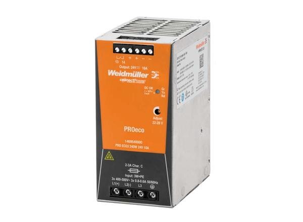 ● Input : 3 – Phase ● Output : 24 VDC-10 A ● Output Power :240W ● High performance and flexibilityProduct categoryPower SuppliesPartner nameWeidmullerSeries namePROecoAttributesOutput Voltage (V DC)24Output Current (A DC)10Output Power (Watt)240AC Input Type3-Phase