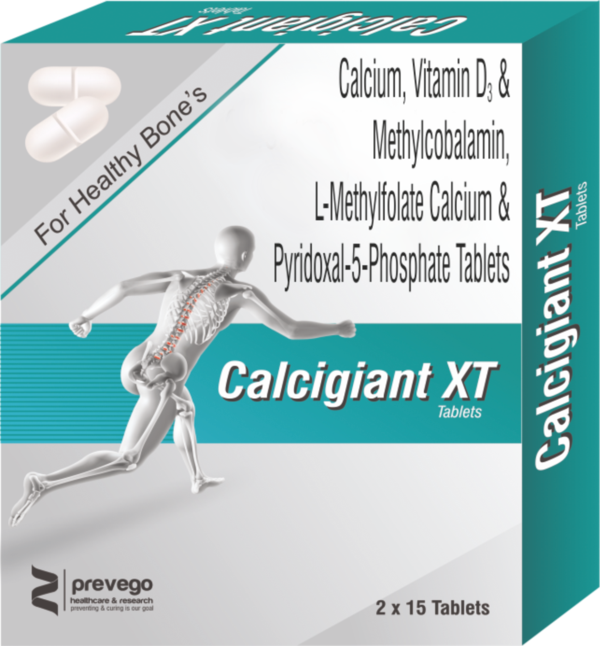 Calcigiant XT Tablet is a combination medicine used to treat nutritional deficiencies. It is normally prescribed when your diet alone cannot provide the necessary supplements your body needs. It fulfills the deficiency to prevent related diseases. It also ensures proper growth and functioning of the body.Calcigiant XT Tablet may be taken with or without food. Take it in the dose and duration advised by the doctor.