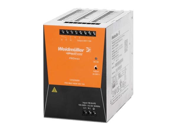 ● Input : 1 – Phase ● Output : 48 VDC-10 A ● Output Power :480W ● High performance and durableProduct categoryPower SuppliesPartner nameWeidmullerSeries namePROmaxAttributesOutput Voltage (V DC)48Output Current (A DC)10Output Power (Watt)480AC Input Type1-Phase