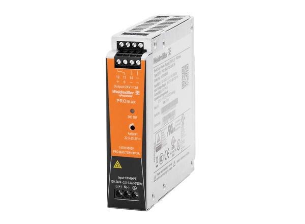 ● Input : 1 – Phase ● Output : 24 VDC-3 A ● Output Power :72W ● High performance and durableProduct categoryPower SuppliesPartner nameWeidmullerSeries namePROmaxAttributesOutput Voltage (V DC)24Output Current (A DC)3Output Power (Watt)72AC Input Type1-Phase