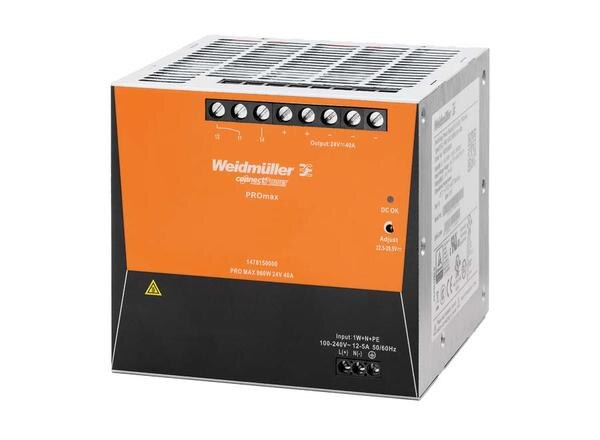  ● Input : 1 – Phase ● Output : 48 VDC-20 A ● Output Power :960W ● High performance and durableProduct categoryPower SuppliesPartner nameWeidmullerSeries namePROmaxAttributesOutput Voltage (V DC)48Output Current (A DC)20Output Power (Watt)960AC Input Type1-Phase