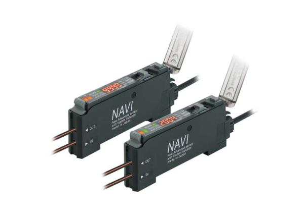 Fiber sensors refer to those photoelectric sensors that use optical fiber for the detector, and one of their primary benefits is that they offer a wide variety of detectors (that is, fiber units) for use in different applications. Fiber sensors have proven themselves in a variety of applications where the use of traditional photoelectric sensors was impossible or difficult, including flexible fiber that can be installed on moving parts, such as those of robotic arms; heat- and cold-resistant fiber that can be used in high- or low-temperature environments; and super-fine fiber that can be installed in even the tiniest spaces.