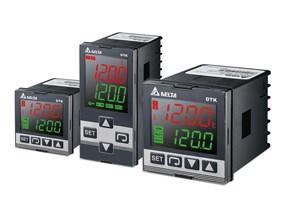DTK Series is a new design of Delta temperature controller which is having a high resolution LCD display. Due to the high resolution LCD and 60mm length, it is easy for operators to monitor the temperature. Optional RS485 communication is available. Option available with one alarm output or two alarm outputs. Available sizes: 48 x 48, 72 x 72, 48 x 96 & 96 x96. Output Types: Relay / SSR / Current. Supports various types of Thermocouples and Resistance Temperature sensors.● AC 100 ~ 240Vac ±10%,50 /60Hz● High-resolution LCD display● Length shortened to 60mm● Connects to various thermocouples (B, E, J, K, L, N, R, S, T, U, TXK), platinum RTD (PT100, JPT100, CU50, NI120)● Output: Relay or Voltage Pulse Output or Current● Control modes: PID, ON / OFF, Manual● Various PID parameter settings● Supports 2 alarm outputs with 9 alarm modes● Supports MODBUS protocol with a specific model● Sampling time 0.1 sec● CE certifiedSIZE48 x 48mm72 x 72mm48 x 96mm96 x 96mmInteger50