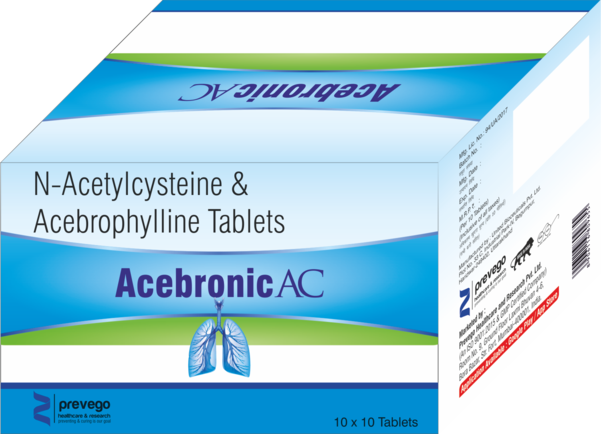 ACEBRONIC AC Tablet is used to treat and prevent asthma and symptoms of chronic obstructive pulmonary disorder (a lung disorder in which the flow of air to the lungs is blocked) such as coughing, wheezing, and shortness of breath. It helps relax the muscles of the air passages thereby making it easier to breathe.