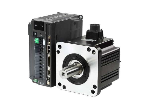 Delta-A2 series features a built-in electronic cam (E-CAM) function which is the best solution for flying shear, rotary cutoff, and synchronized motion applications. The whole new position control Pr mode is a unique and most significant function that provides a variety of control modes to enhance system performance. The Delta-A2 series also supports various industrial communications protocols, such as CANopen, DMCNET, EtherCAT which offer higher performance and high speed communications and enable the drive to integrate with other parts of the automation more efficiently and effectively.The full-closed loop control, auto notch filter, vibration suppression, and gantry control functions help to perform complex motions that require high precision and smooth operation. The 20-bit superior resolution encoder which is essential for accurate positioning applications is equipped as standard. In addition, the outstanding Capture and Compare functions for high-speed pulses offer the best support for stepless positioning. Other additional functionality, such as up to 1kHz frequency response, innovative editing software, high-speed PC monitoring (similar to a digital oscilloscope), and more, all drastically maximize the performance of the Delta-A2 series.● Rated Torque : 0.16 Nm to 95.5 Nm● 20-bit Incremental & 17-bit Absolute Encoder Resolution● Position/ Internal Position/ Speed and Torque Control Modes● 1.0 kHz Velocity Response Frequency● 4Mpps Exclusive Interface for Line driver Pulses● Maximum 5000 RPM● Maximum Torque Limit 300%● Full Close Control with Linear Scale or External Encoder● Built-in Electronic Cam (E-CAM) function● EtherCAT, CANopen, DMCNET Communication● Excellent solution for Rotary cutter and synchronized motion applications● CE & UL Safety Standard compliance● IP 65 (Except Connector)Power Range1Ph/3Ph – 200V : 50W to 15.0 KW3Ph – 400V : 400W to 15.0 KW