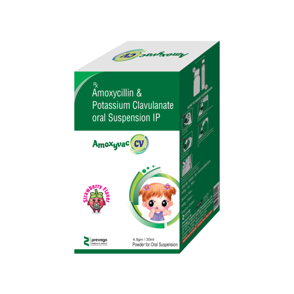 AMOXYVAC CV Tablet is an antibiotic medicine that helps treat bacterial infections of the ear, nose, throat, chest, lungs, teeth, skin, and urinary tract. It is capable of killing bacteria that have become resistant to other therapies and thus also helps treat tuberculosis that is resistant to other treatments.