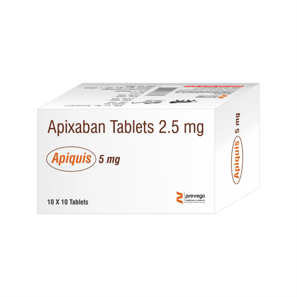 APIQUIS 5 Tablet is a medicine known as an anticoagulant or blood thinner. It helps prevent and treat blood clots. It prevents and treats clot formation in the veins of your legs, lungs, brain, and heart. It is used to reduce the risk of stroke and heart attack.APIQUIS 5 Tablet is commonly used in patients with irregular heart rhythm (atrial fibrillation) to prevent clot formation. It also reduces the risk of getting clots in people who have undergone knee or hip replacement surgeries