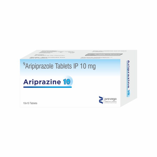 ARIPRAZINE 10 Tablet is an antipsychotic medicine. It is used in the treatment of schizophrenia (a mental disorder that can result in hallucinations or delusions and also adversely affects a person’s ability to think and behave) and mania. It can also be used to treat depression and bipolar disorders.