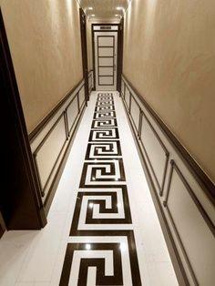 readymade Floor with in black and white. made by KGM Stone......