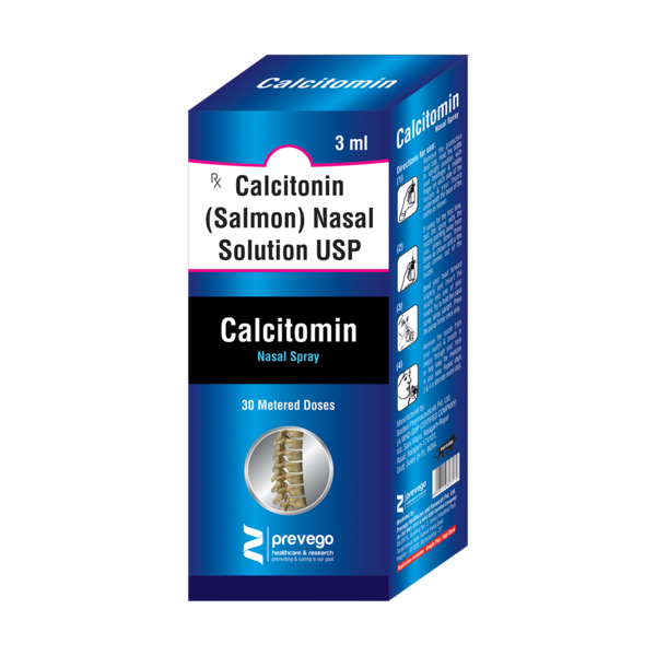 CALCITOMIN Spray is a medicine used for the treatment of osteoporosis in postmenopausal women. It makes the bones stronger and lowers the risk of fractures. It may also be used for bone pain associated with Paget's disease.