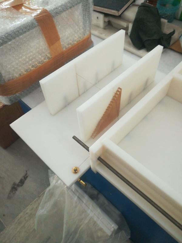 We are one of the Pioneer in Manufacturers and Suppliers of Soap Slab or Log Splitter from Coimbatore, Tamilnadu, South India with 5 years Experience in this industry.Description: -Slab/Log Splitter made in 15mm Thick HDPE to make the Slab splitter as sturdy and long durable product.To get a perfect cut on the soap bar, the slab splitter is used with 0.5mm thick 304 Grade stainless steel wire.This cutter comes with 5 additional wires in case the present wire breaks.This Slab Splitter will give Even Thickness soap Loafs.This Slab Splitter comes with Soap Loaf Size Adjustor, which will help to cut the soap loaf from 5mm to 95mm. This Slab splitter is very much Suitable for any Soap Moulds.This cutter is designed to cut cold process and hot process soaps; it is not suitable for cutting melt and pour soaps.Specification: -Slab Splitter Dimension – 450 (L)x 240 (W)x 125 (H)mm.Platform Dimension – 450 x 110 mmMaximum Soap loaf size can cut in the cutter – 500 (H) x 110(w) x 500(L)mm Length.