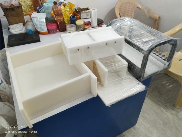 We are Well Known Manufacturers and Suppliers of HDPE Slab Mould from Coimbatore, Tamilnadu, South IndiaDescription: -HDPE Slab Mould made in 15mm Thick HDPE to make the Slab Mould as sturdy and long durable product.Slab Mould Can be Customized from 2kg to 10kg.In this Slab Mould Users can make sample soaps, 80g,100g,125g and 150g soaps and can make square soaps as well Rectangle Soaps.All the parts in this slab mould are Easy Assemble and removable type. This Slab mould comes with Screw rods to keep the mould in its position and for handling Purpose.This Slab mould requires Liner for cold process soaps, But for Hot process and M&P soaps liner not Required.This Slab mould is high heat resistant, long durable, easy to clean and easy to assemble. This Slab mould is very much suitable for bulk soap making.Specification: -Slab mould Dimension – Varies As per Requirement.Standard Inner Dimension for 100gms Rectangle soaps.2kg slab mould – 255 x 115 x 85mm3kg slab mould – 255 x 170 x 85mm5kg slab mould – 305 x 225 x 85mm8kg slab mould – 355 x 305 x 85mm10kg slab mould – 355 x 335 x 85mm