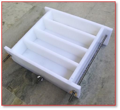 We are Remarkable Manufacturers and Suppliers of Soap HDPE Loaf Mould in Coimbatore, Tamilnadu, South India.Description: -HDPE Loaf Mould made in 15mm Thick HDPE to make the Loaf Mould as sturdy and long durable product.Loaf Mould Can be Customized from 2kg to 5kg.In this Loaf Mould Users can make 100g,125g and 150g soaps and can make square soaps as well Rectangle Soaps.All the parts in this Loaf mould are Easy Assemble and removable type. This Loaf mould comes with Screw rods to keep the mould in its position and for handling Purpose.This Loaf mould requires Liner for cold process soaps, But for Hot process and M&P soaps liner not Required.This Loaf mould is high heat resistant, long durable, easy to clean and easy to assemble. This Loaf mould is very much suitable for bulk soap making.Specification: -Slab mould Dimension – Varies As per Requirement.Standard Inner Dimension for 100gms Rectangle soaps.2kg Loaf mould – 255 x 55 x 85mm x 2 cavities3kg Loaf mould – 255 x 55 x 85mm x 2 cavities5kg Loaf mould – 305 x 55 x 85mm x 4 cavities