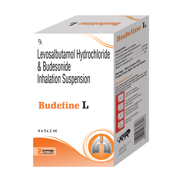 BUDEFINE L RESPULES is used for the treatment of asthma and chronic obstructive pulmonary disorder (a lung disorder in which the flow of air to the lungs is blocked). It helps in relaxing the muscles of the air passages and making it easier to breathe. It relieves coughing, wheezing and feeling short of breath.