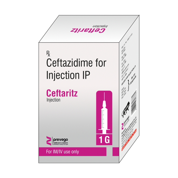 CEFTARITZ 1gm Injection is an antibiotic medicine used to treat bacterial infections in your body. It is effective in infections of the brain, lungs, ear, urinary tract, skin and soft tissues, bones and joints, blood, and heart. It is also used to prevent infections during surgery.