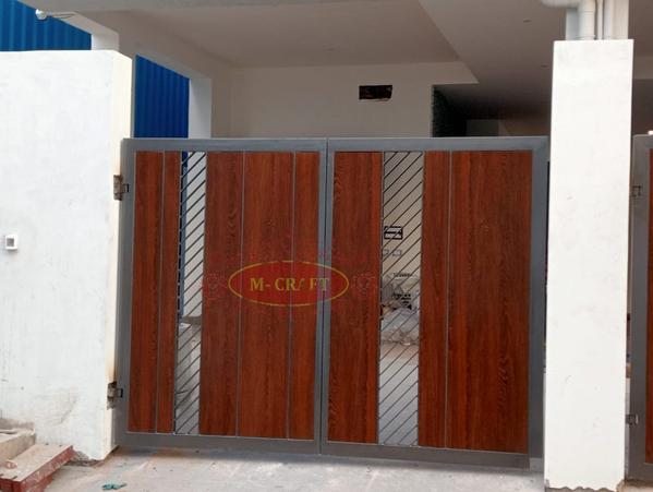 M-CRAFTHPL MAIN GATE WITH MS-HOT DIP GALVANIZATION AND MRF PU PAINT FINISHING.