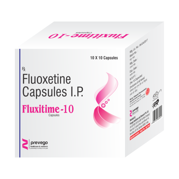 FLUXITIME 10mg Tablet is a type of antidepressant belonging to the selective serotonin reuptake inhibitor (SSRI) group of medicines. It is widely prescribed to treat depression and other mental health conditions like panic disorder and obsessive-compulsive disorder.