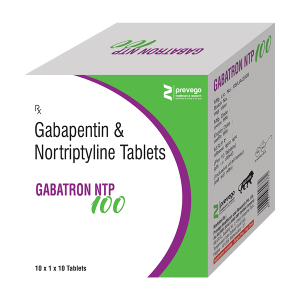 GABATRON NTP 100 Tablet is a combination medicine used for the treatment of neuropathic pain. This medicine decreases the pain by stopping the movement of pain signals to the brain.GABATRON NTP 100 Tablet is taken by mouth, with or without food and preferably at night. It is advised to take it at a fixed time each day to maintain a consistent level of medicine in the blood