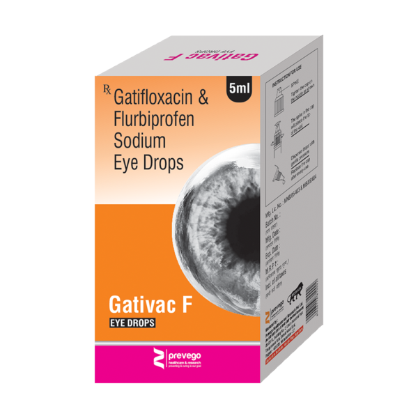GATIVAC F Eye Drop is a prescription medicine used to treat bacterial eye infections. It helps in relieving pain, itching, discomfort, pain, and irritation caused by the infection. It also relieves redness and swelling of the eyes.