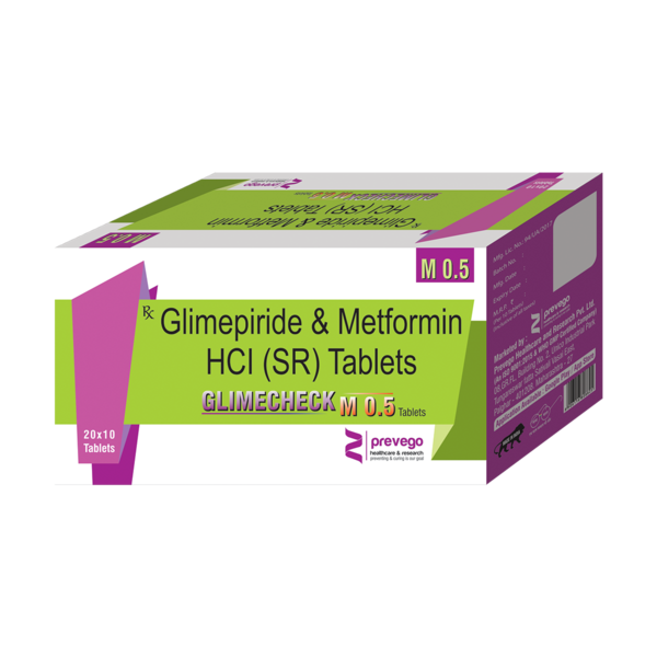 GLIMECHECK M 0.5 Tablet belongs to a category of medicines known as anti-diabetic drugs. It is a combination of two medicines used to treat type 2 diabetes mellitus in adults. It helps control blood sugar levels in people with diabetes.